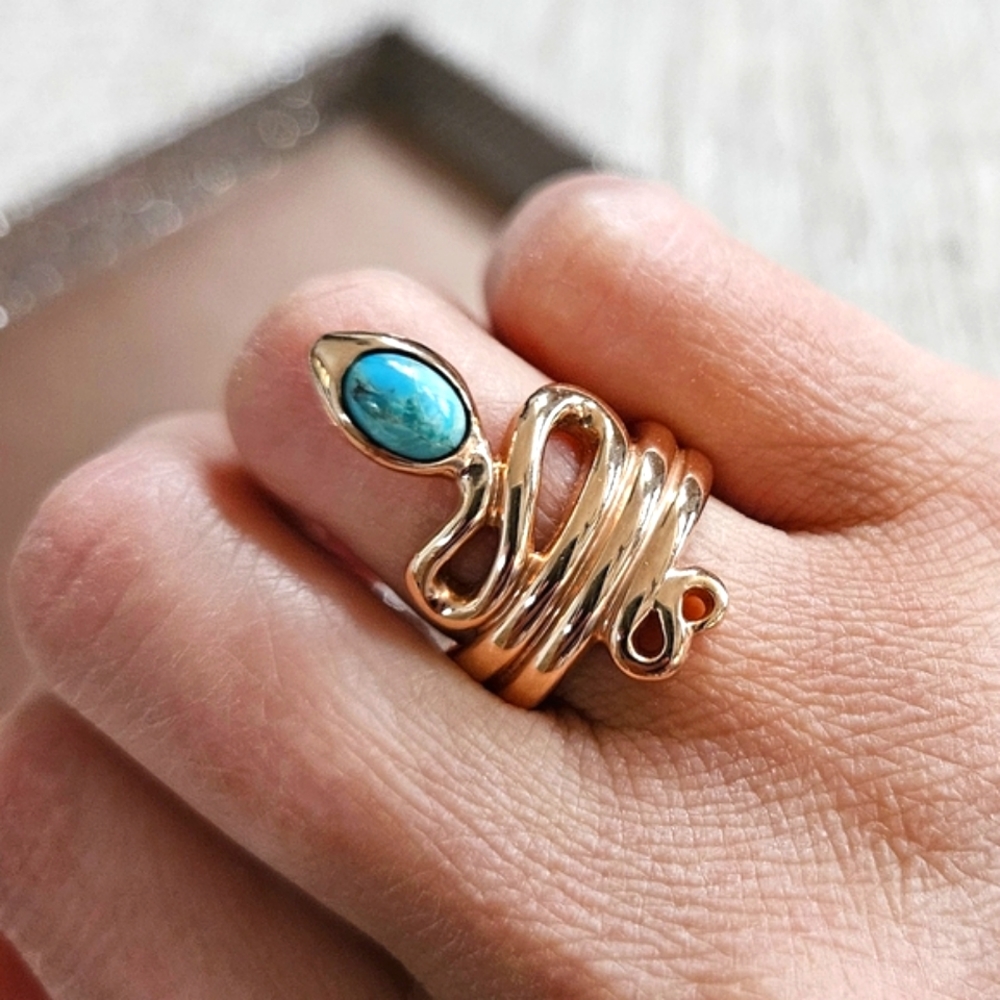 Rose Gold Plated Sterling Snake Ring